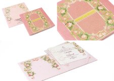 Rose Floral Theme Wedding Card LM 974
