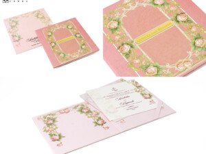 Rose Floral Theme Wedding Card LM 974