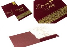 Paisley Theme Wedding Card LM 987