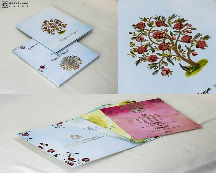 Tree of Life Theme Wedding Cards MA 04