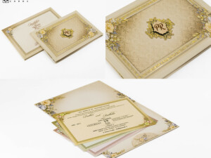 Designer Padded Wedding Card MH 1073
