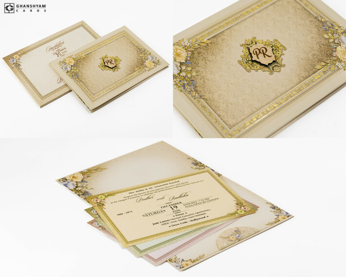 Designer Padded Wedding Card MH 1073