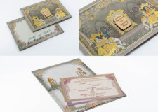 Royal Elephant Theme Traditional Padded Wedding Invitation Design MH 1075