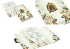 Elephant Theme Door Style Centre Opening Wedding Card MH 1286