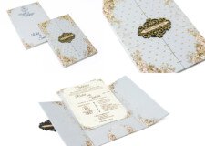 Floral Door Style Centre Opening Wedding Card MH 1288