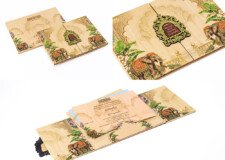 Elephant Theme Door Style Centre Opening Wedding Card MH 1322