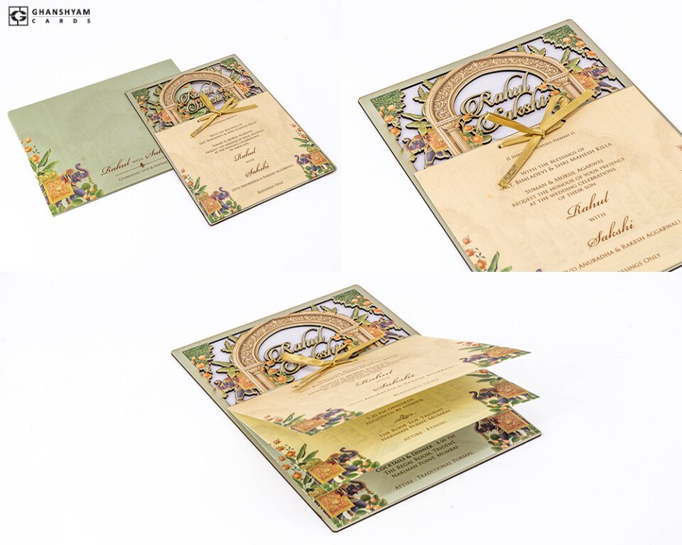 Laser Cut MDF Wedding Card PP 3062