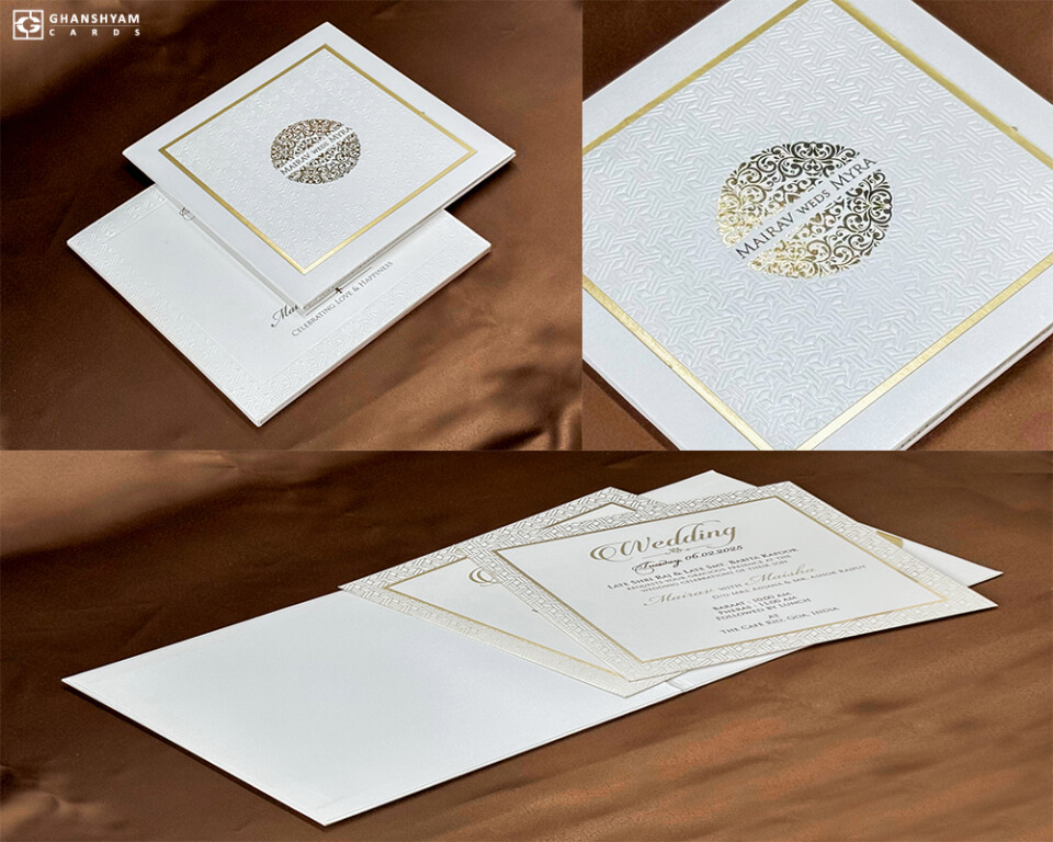 Elegant Padded Wedding Card Design PP 3270