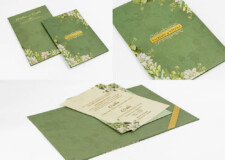 Green Floral Designer Multifaith Wedding Card PP 3374