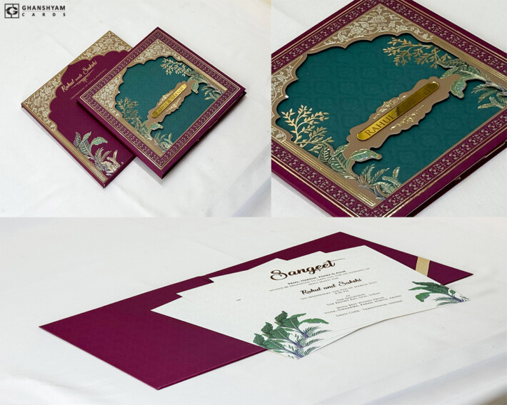 Multilayered Forest Theme Wedding Card PP 3391