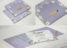 Lilac Floral Theme Wedding Card PP 3393