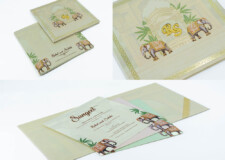 Elegant Elephant Theme Wedding Invitation Design PP 3395