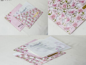 Cherry Blossom Floral Theme Wedding Card PP 3416