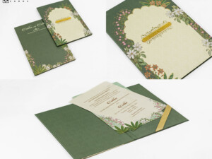 Floral Bloom Wedding Card Design PP 3513