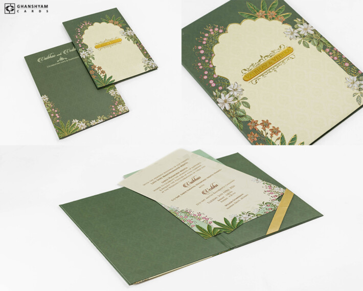 Floral Bloom Wedding Card Design PP 3513
