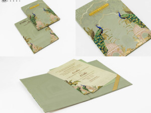 Peacock Theme Wedding Card Design PP 3514