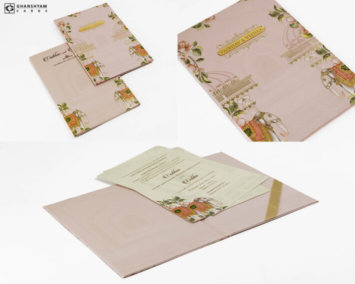 Elephant Theme Wedding Card PP 3516