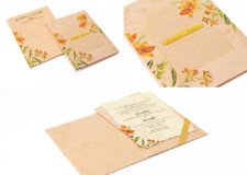 Floral Theme Padded Wedding Card PP 3376