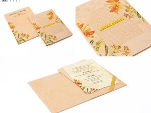 Floral Theme Padded Wedding Card PP 3376