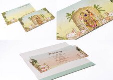 Shrinathji Pichwai Budget Wedding Card PP 3550