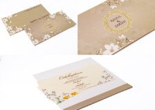 Floral Budget Wedding Card PP 3553