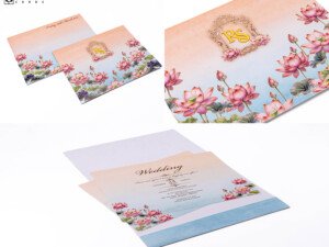 Floral Theme Budget Wedding Card PP 3567