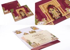 Shrinathji Pichwai Budget Wedding Card PP 3569