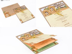 Designer Laser Cut MDF Wedding Card PP 3599