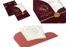 Designer Wedding Invitation with Wax Seal PP 3678