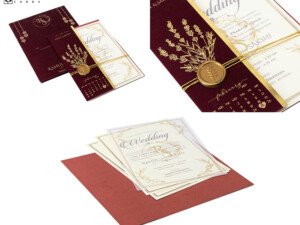 Designer Wedding Invitation with Wax Seal PP 3679