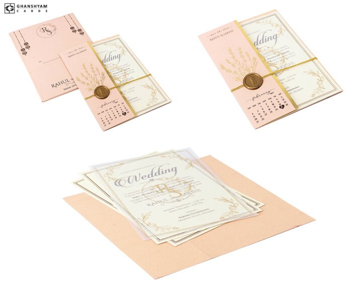 Designer Wedding Invitation with Wax Seal PP 3680