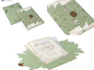 Designer Wedding Invitation with Wax Seal PP 3681