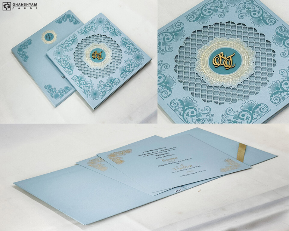 Lasercut Padded Wedding Card Design PR 2331