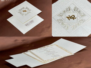 Elegant White Budget Wedding Card PR 526