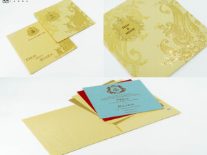 Paisley Keri Theme Budget Economical Wedding Invitation PR 609