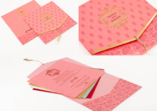 Pink Budget Economical Wedding Card PR 617