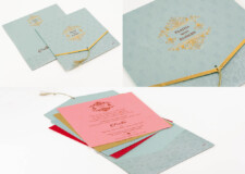 Blue Budget Economical Wedding Card PR 618