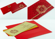 Red Budget Economical Wedding Card PR 625