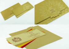 Golden Budget Economical Wedding Card PR 626