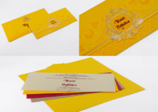 Yellow Budget Economical Wedding Card PR 630