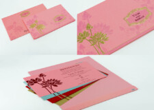 Pink Floral Budget Economical Wedding Card PR 633