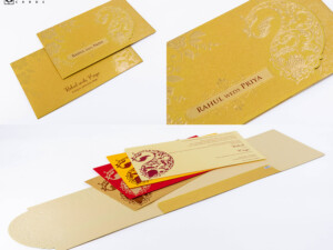 Paisley Keri Theme Budget Economical Wedding Invitation PR 637