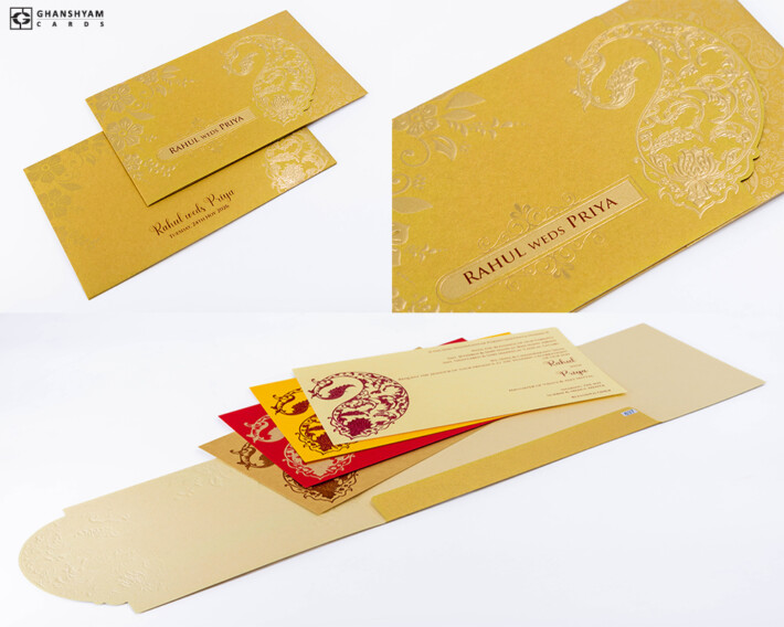 Paisley Keri Theme Budget Economical Wedding Invitation PR 637