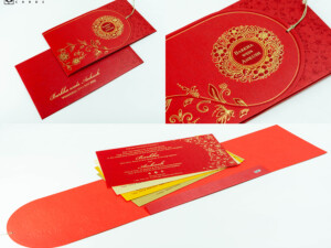 Red Budget Economical Wedding Card PR 639