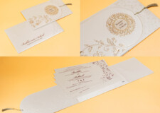 Ivory Budget Economical Wedding Card PR 640