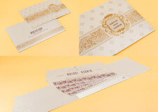 Ivory Budget Economical Wedding Card PR 642