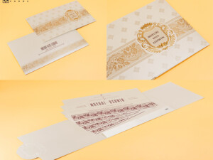 Ivory Budget Economical Wedding Card PR 642