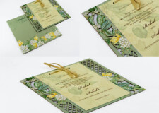 Lasercut MDF Floral Wedding Invitation Design PR 791