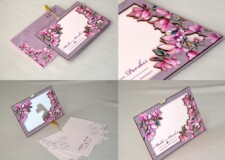 Floral Theme Photo Frame Style Wedding Card PR 795