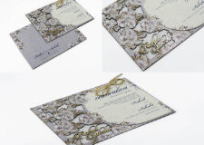 Lasercut MDF Floral Wedding Invitation Design PR 852